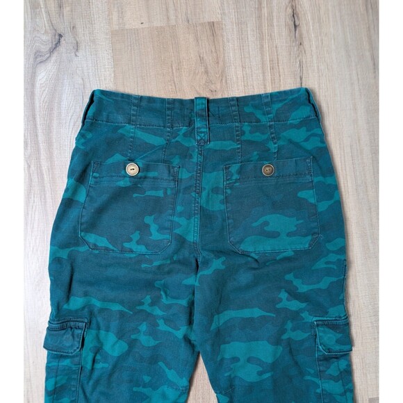 Anthropologie Size 28P Austin Cargo Pants Camo Straight Leg Cropped - Picture 8 of 11